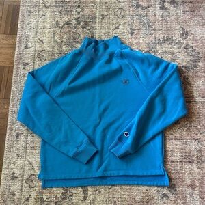 Champion Women's Teal Sweatshirt mockneck size medium